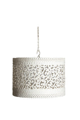 4 Light White Filegree Chandelier